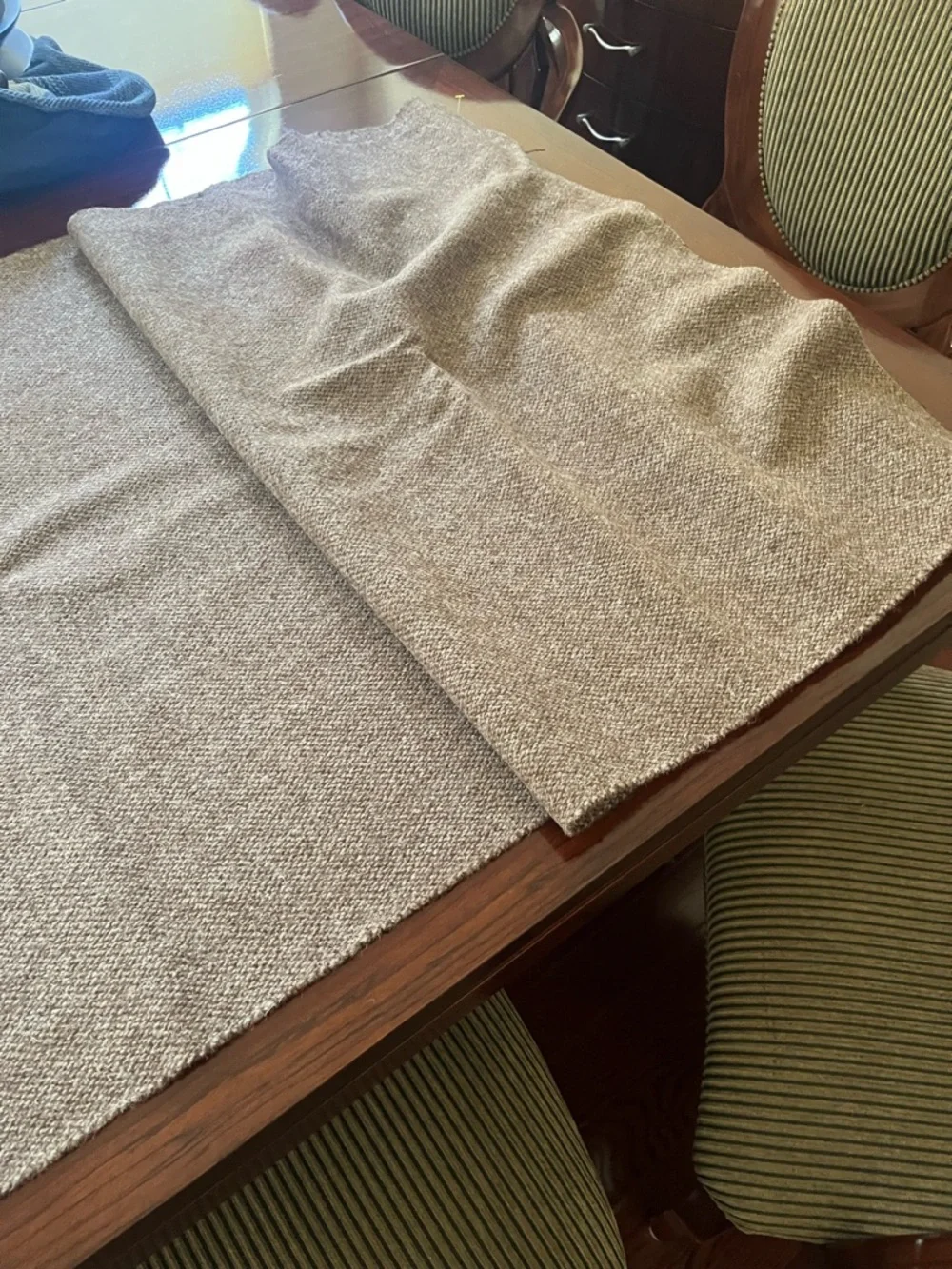 Designer Heavy Duty Textured Harris Tweed fabric- Neutral Taupe
